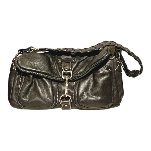 Donald J Pliner Black Leather Shoulder Bag Size Small - Picture 2 of 16